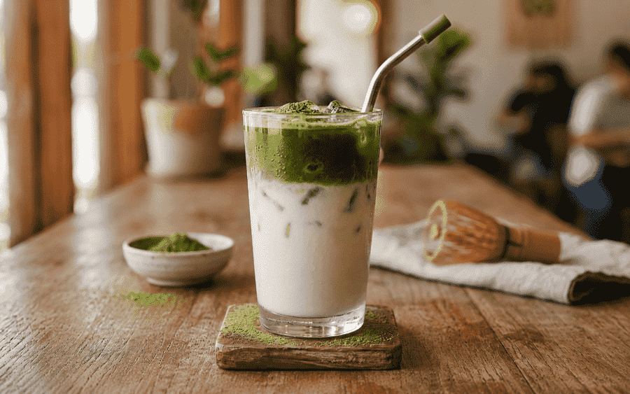 Receta de matcha latte iced: fresco, cremoso y así de fácil