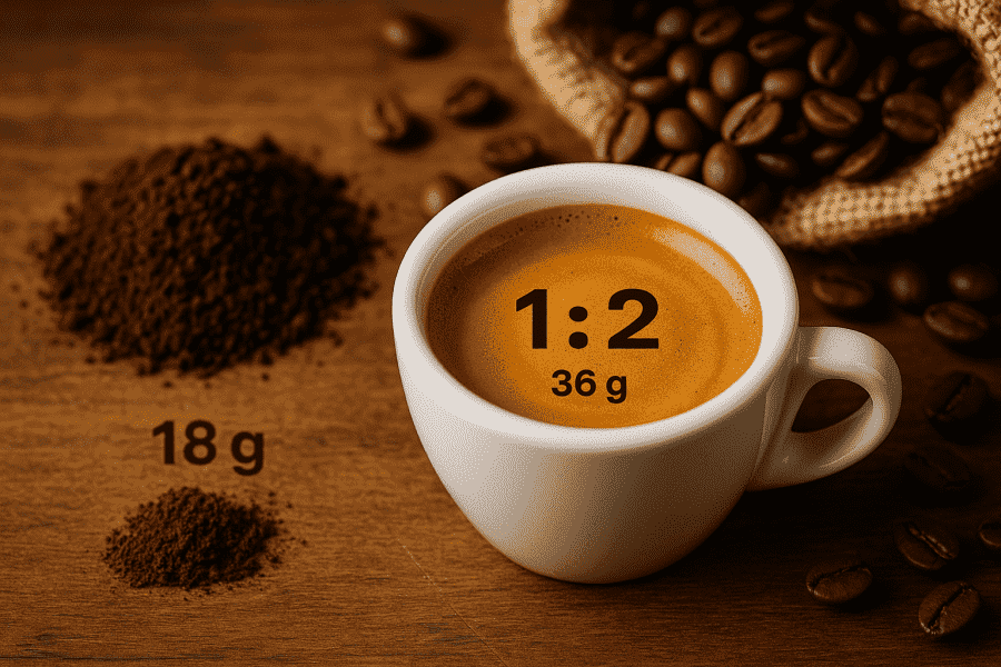 mejor proporción de café y agua para un espresso