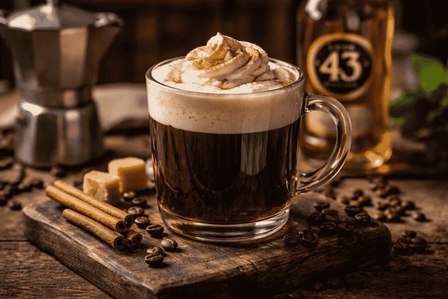 Licor de café en el café español