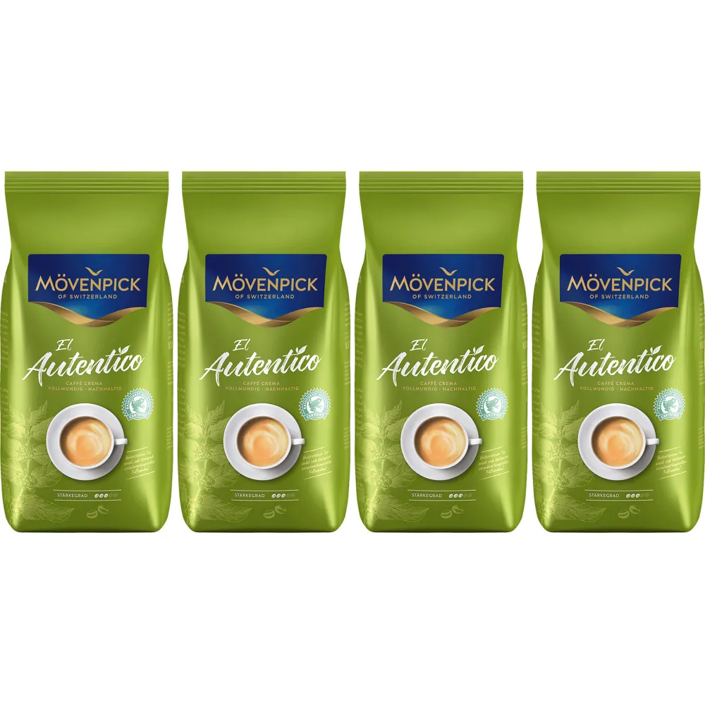 Mövenpick El Autentico - granos de café - 4 x 1 kilo