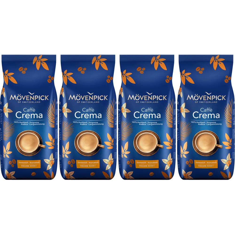 Mövenpick caffè crema - café en grano - 4 x 1 kilo