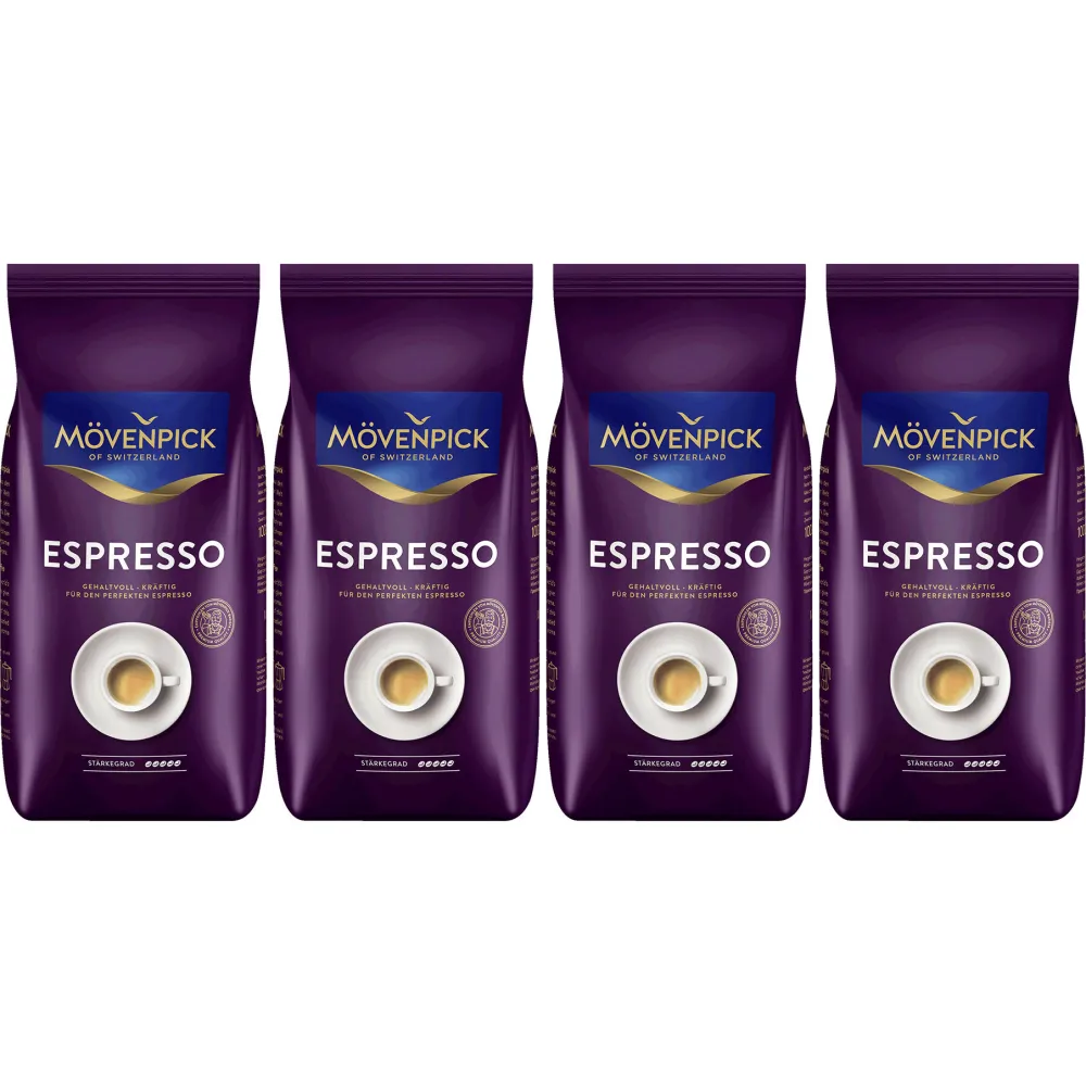 Mövenpick Espresso - café en grano - 4 x 1 kilo