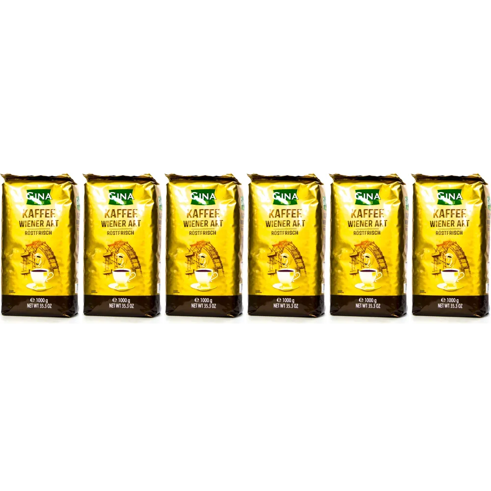 Gina Wiener Kaffee - café en grano - 6 x 1 kilo