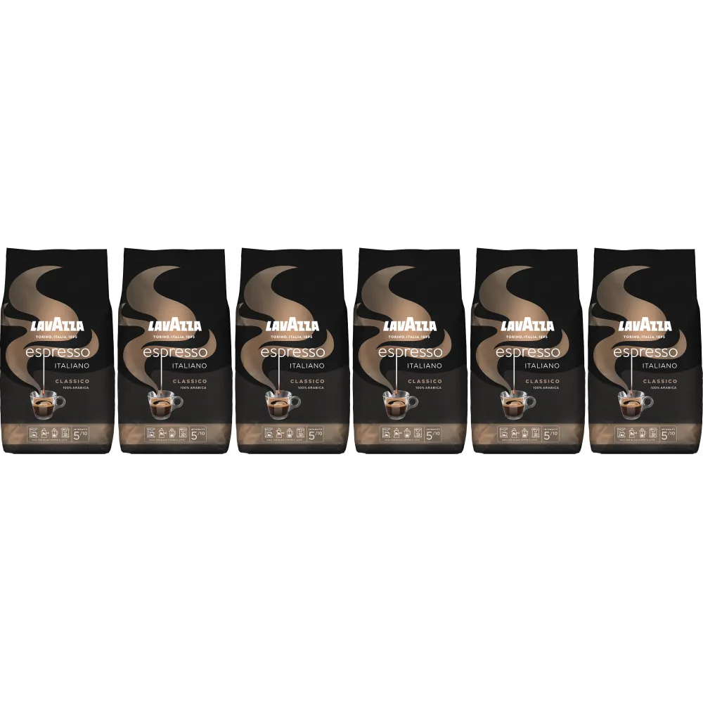 Lavazza Espresso Italiano - granos de café - 6 x 1 kilo