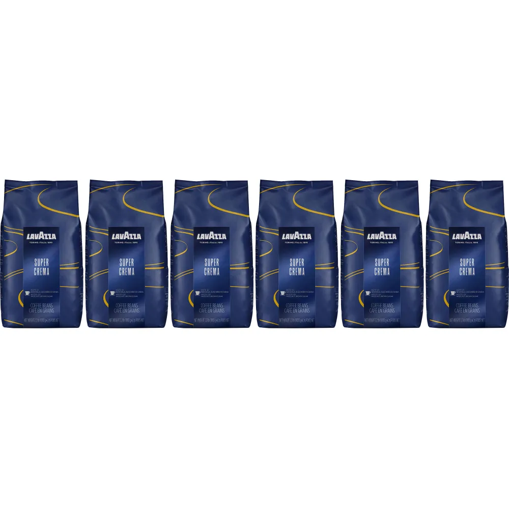 Lavazza Super Crema Espresso - Café en grano - 6 x 1 kilo