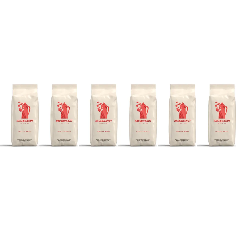 Caffè Hausbrandt Qualità Rossa - café en grano - 6 x 1 kilo
