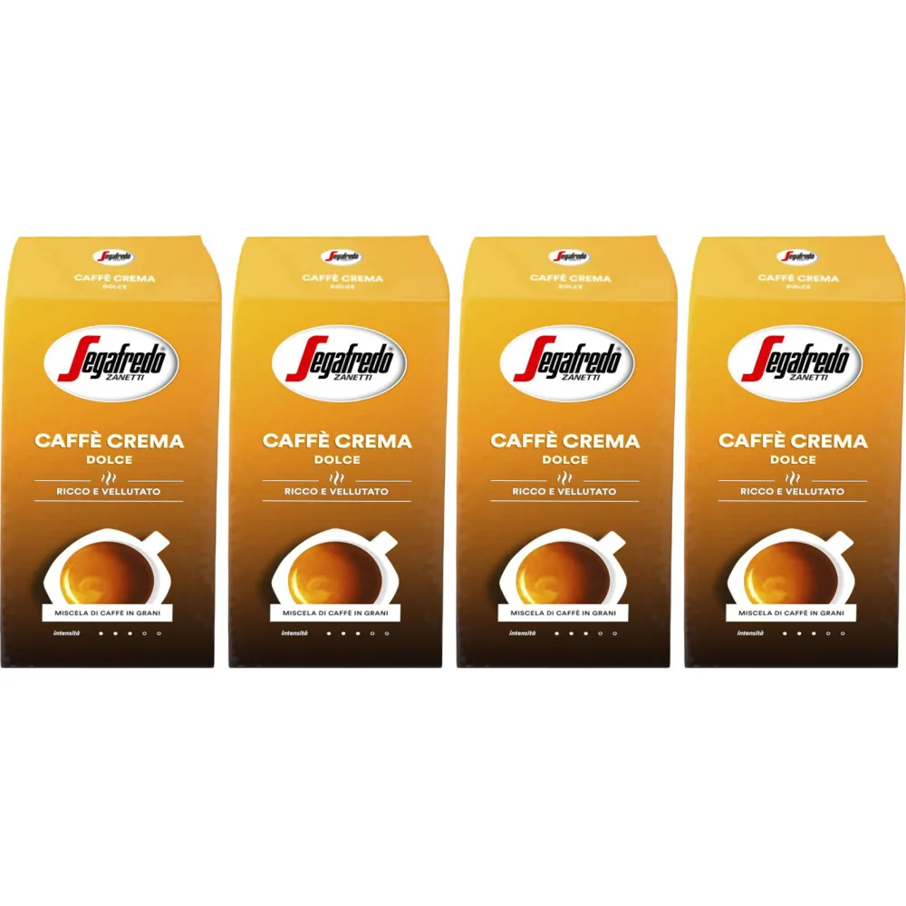Segafredo Caffè Crema Dolce - Café en grano - 4 x 1 kilo