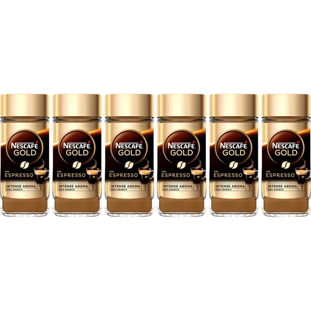 Nescafé Gold Espresso - café instantáneo - 6 x 100 gramos