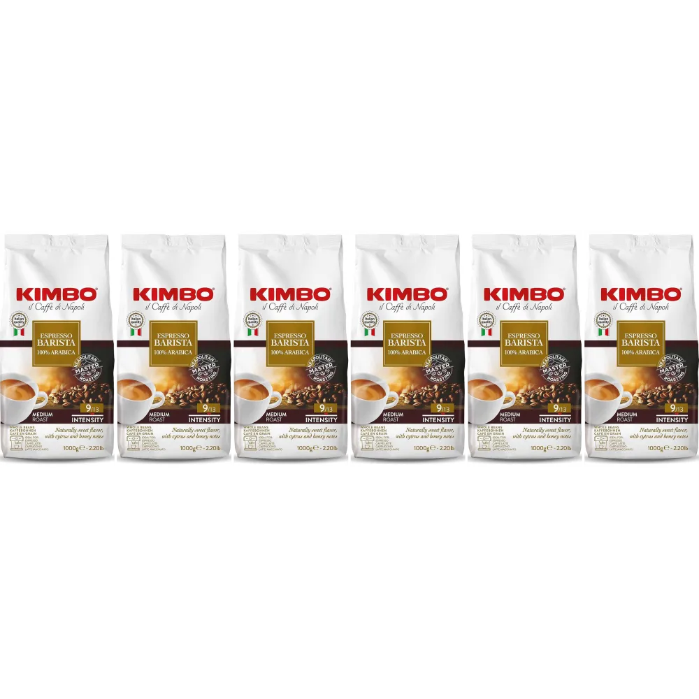 Kimbo Espresso Barista 100% arábica - café en grano - 6 x 1 kilo