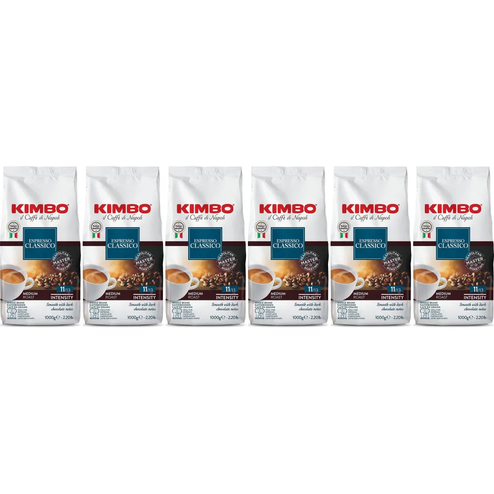 Kimbo Espresso Classico - granos de café - 6 x 1 kilo