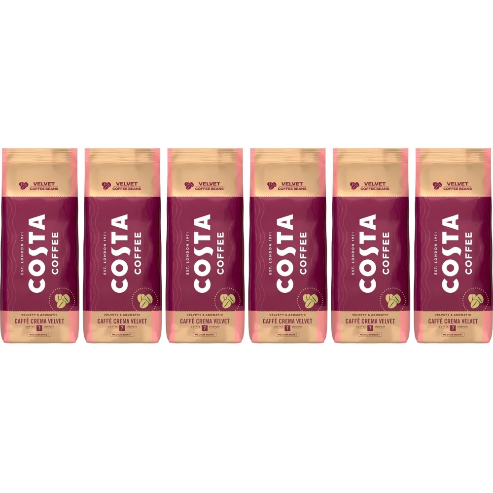 Costa Coffee Caffè Crema Velvet - café en grano - 6 x 1 kilo