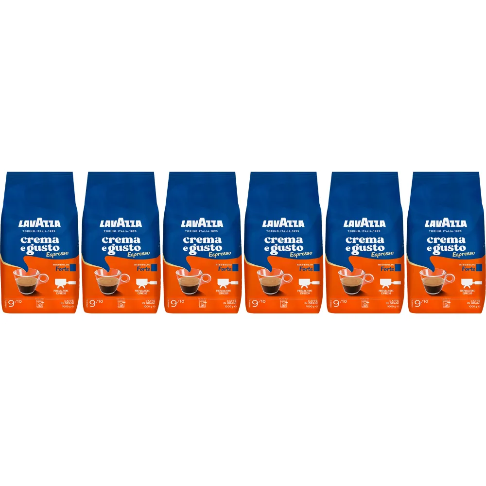Lavazza Crema e Gusto Espresso Forte - café en grano - 6 x 1 kilo
