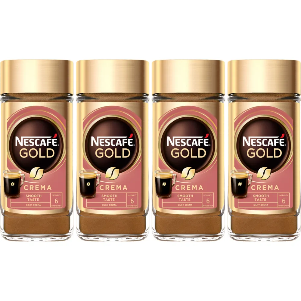 Nescafé Gold Crema - café soluble - 4 x 100 gramos