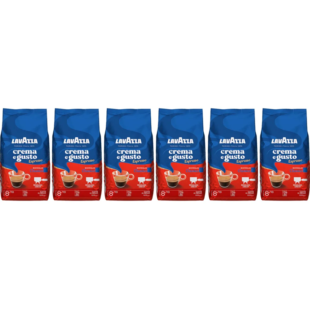 Lavazza Crema e Gusto Espresso Classico - café en grano - 6 x 1 kilo