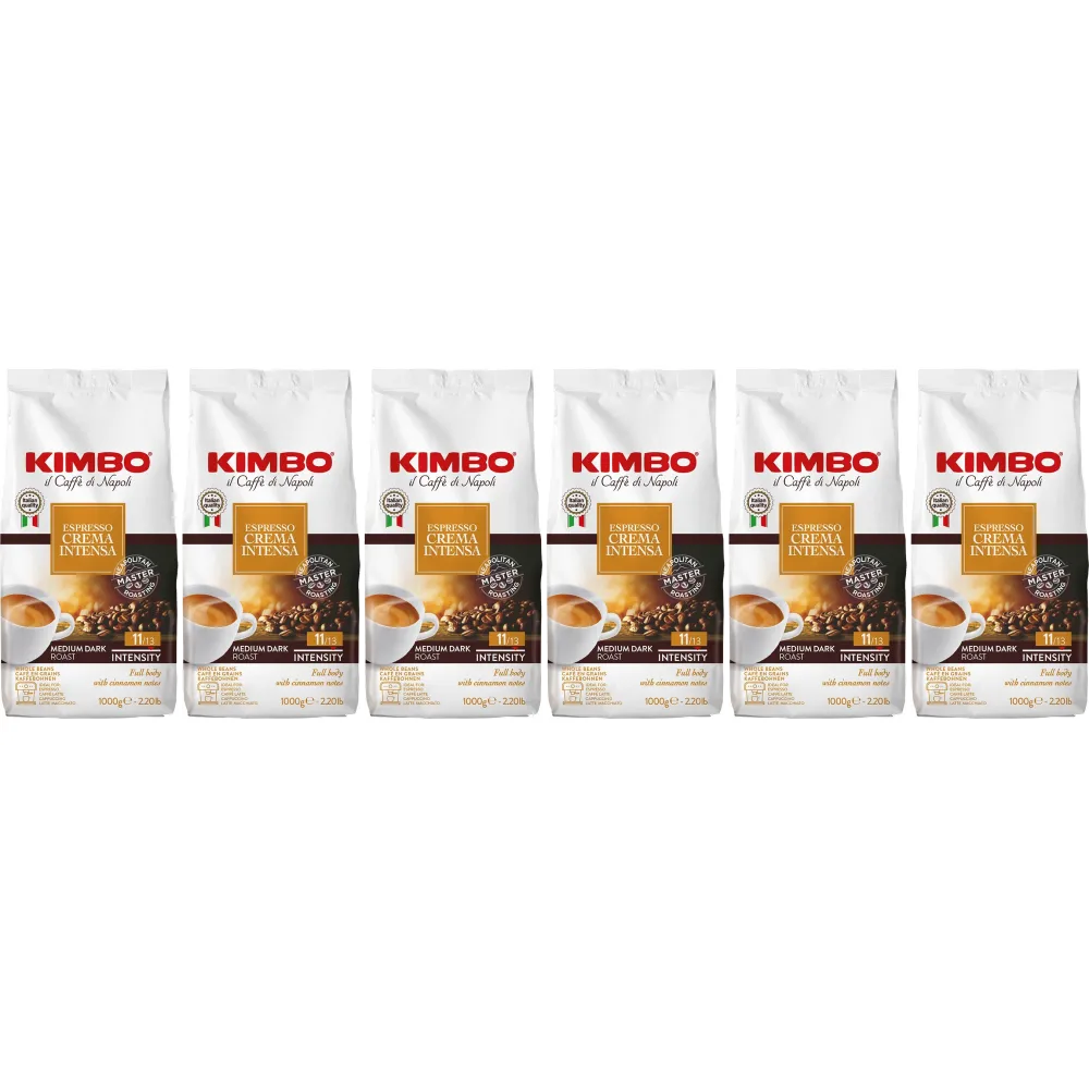 Kimbo Espresso Crema Intensa - café en grano - 6 x 1 kilo