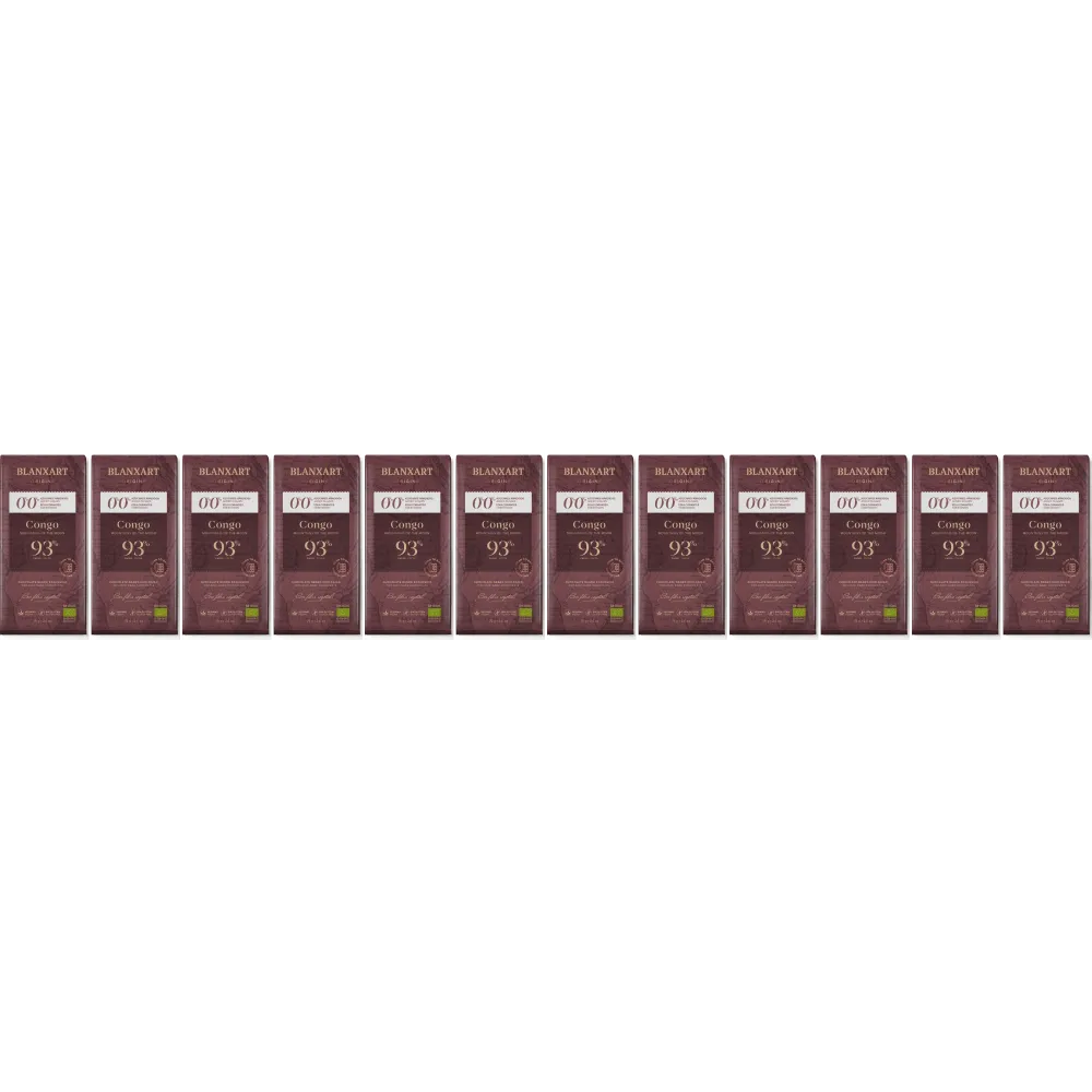 Blanxart - Congo 0,0% azúcares añadidos - 12 x 93% chocolate negro (BIO)