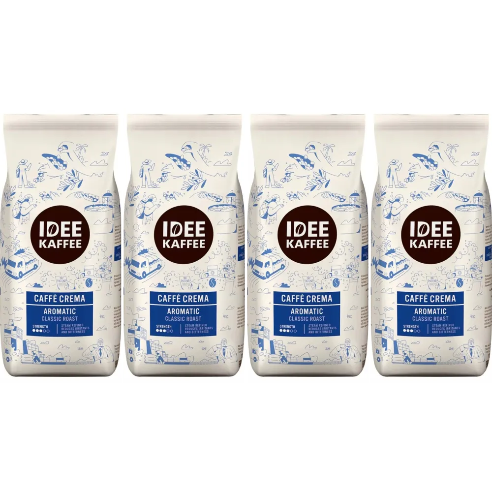 Idee Kaffee Caffè Crema Aromatic - café en grano - 4 x 1 kilo