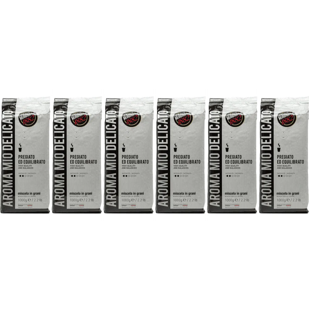Caffè Vergnano 1882 Aroma Mio Delicato - café en grano - 6 x 1 kilo