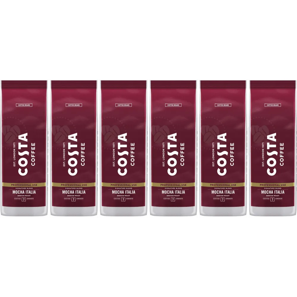 Costa Coffee Professional Mocha Italia Tueste Medio - café en grano - 6 x 1 kilo