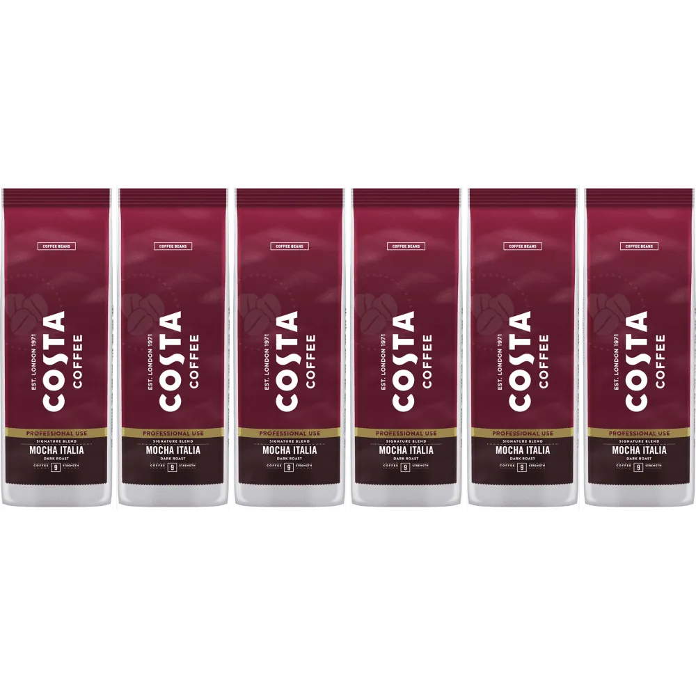 Costa Coffee Professional Mocha Italia Tueste Oscuro - café en grano - 6 x 1 kilo