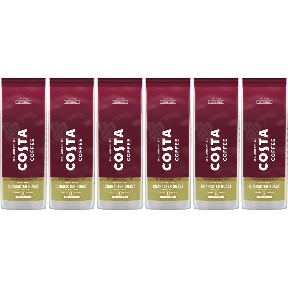 Costa Coffee Character Bright Blend Tostado Medio - granos de café - 6 x 1 kilo