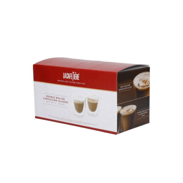 La Cafetière - Vasos de Capuchino de doble pared - 2 piezas