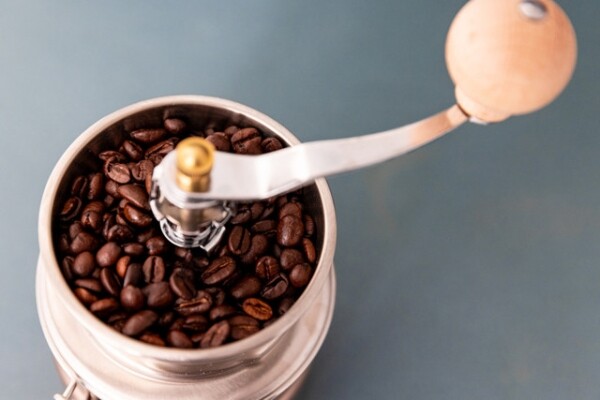 La Cafetière - molinillo de café / molinillo de granos - Cobre y acero inoxidable
