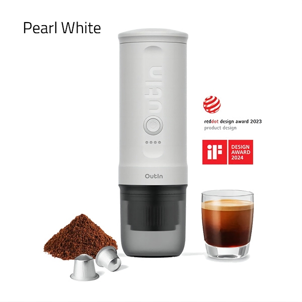 Outin Nano - cafetera espresso eléctrica portátil - cápsulas y café molido