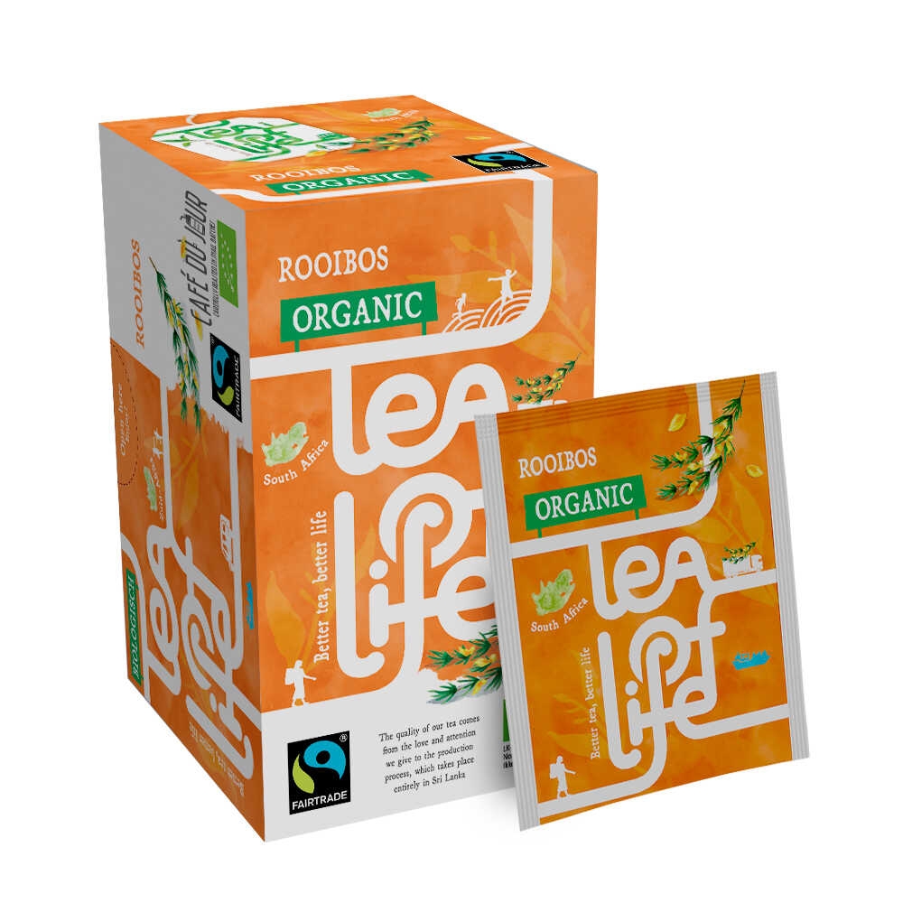 Rooibos - Orgánico y de Comercio Justo - Tea of Life - 25 bolsitas de té
