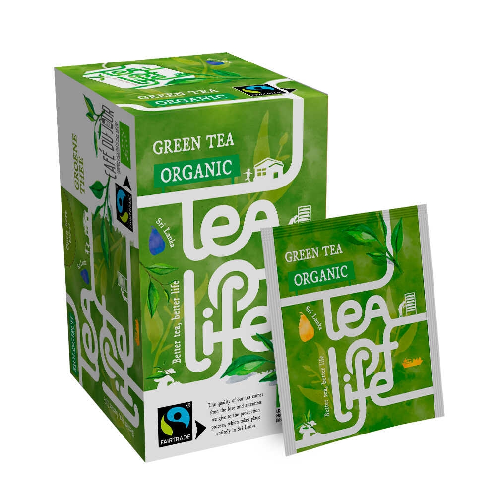 Té verde - Orgánico y de Comercio Justo - Tea of Life - 25 bolsitas de té