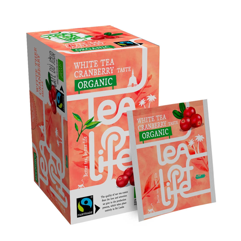 Té Blanco Arándanos - Orgánico y de Comercio Justo - Tea of Life - 25 bolsitas de té
