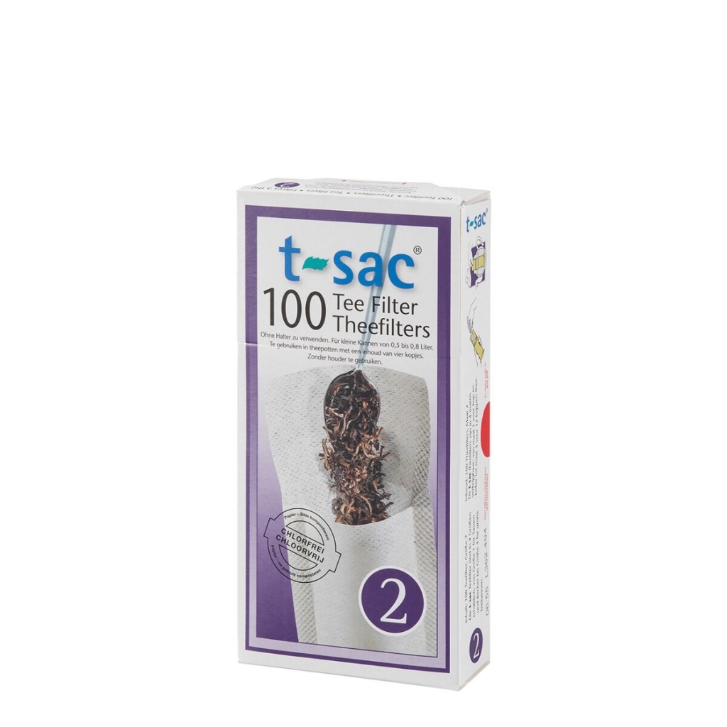 t-sac Filtros de té n.º 2 - para 100 x cuatro tazas de té
