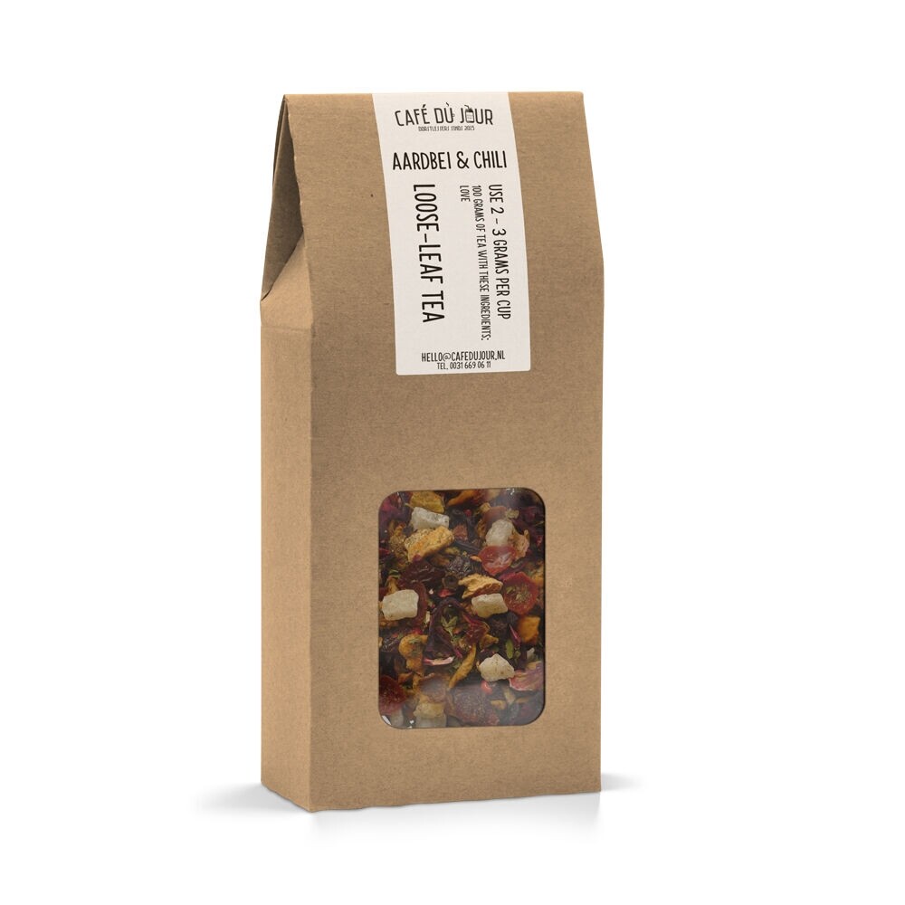 Fresa y Chile - Té de frutas 100g - Café du Jour té suelto