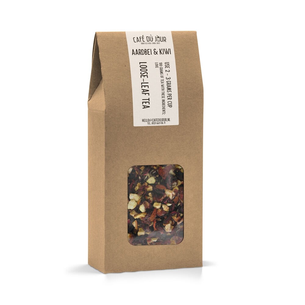 Fresa y Kiwi - Té de frutas 100g - Café du Jour té suelto