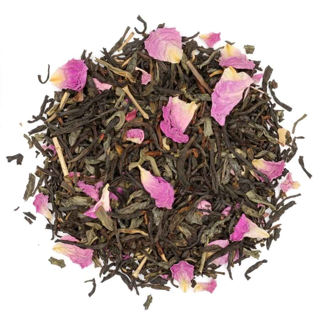 Rose Garden - té negro y verde 100 gramos - Café du Jour té a granel