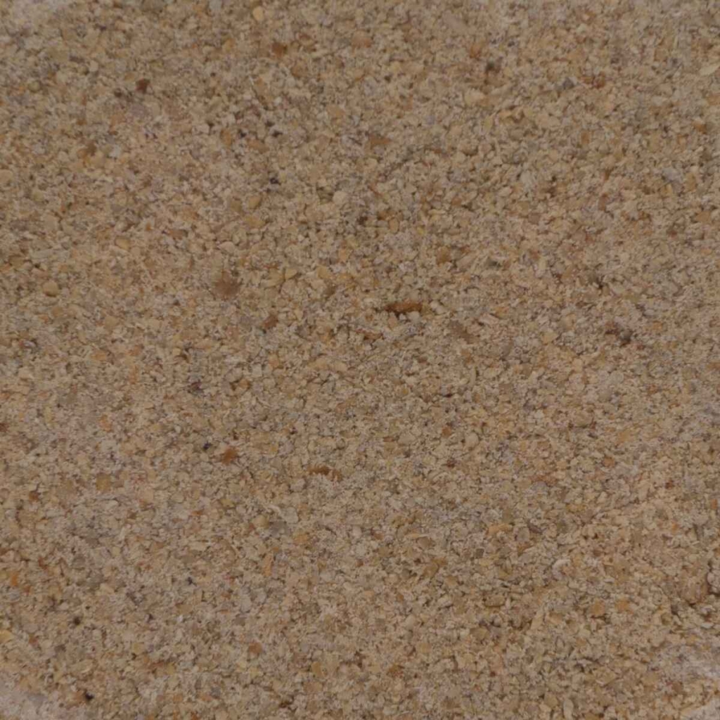 Primer plano de café molido verde