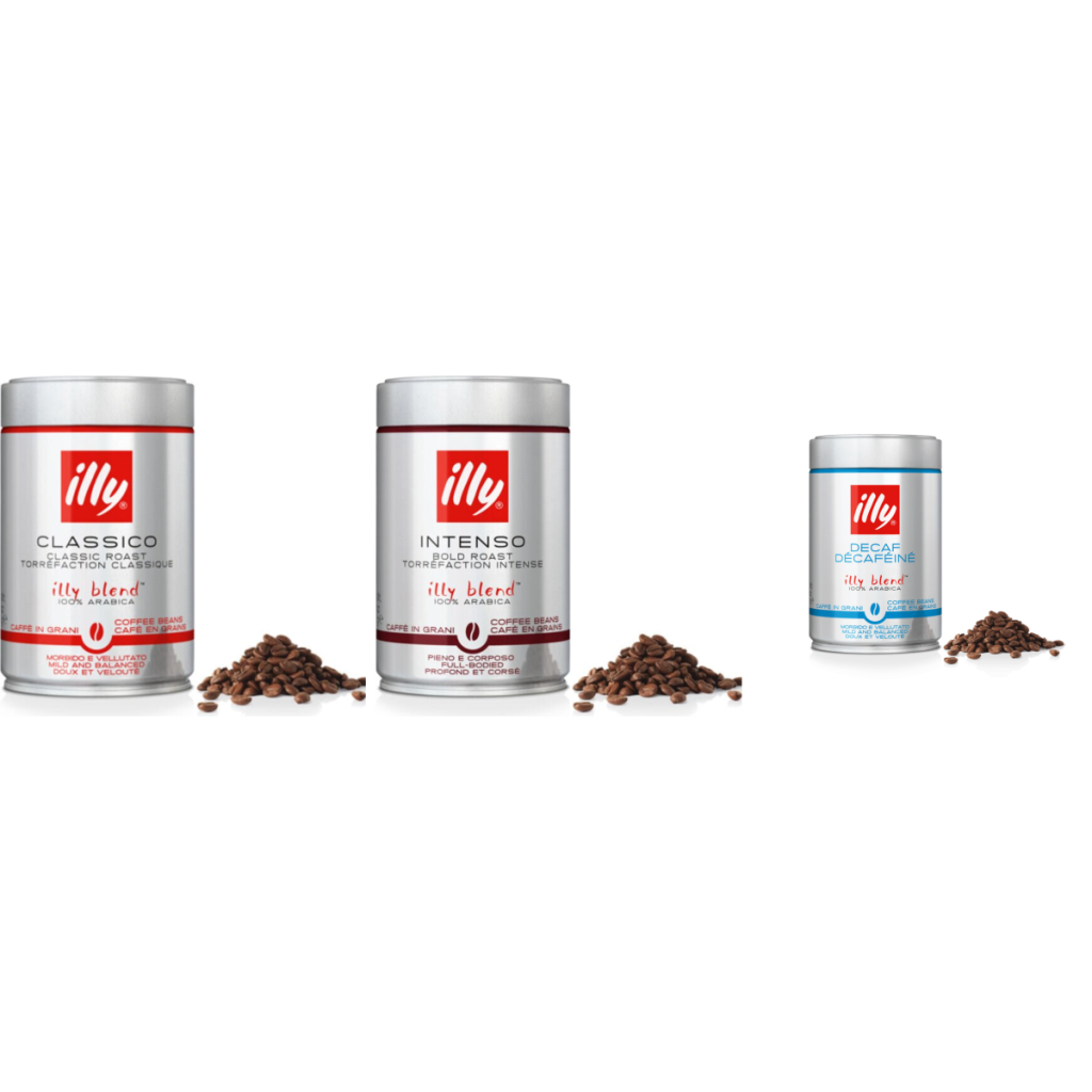 illy Pack Degustación Espresso con Descafeinado - café en grano - 3 x 250 gramos