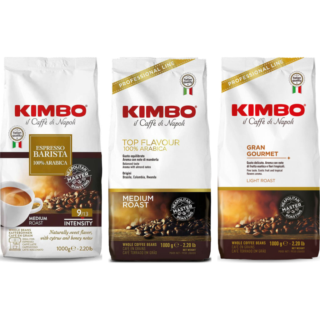 Kimbo Pack Degustación Suave & Aromático - 100% Arábica - 3 x 1 kg