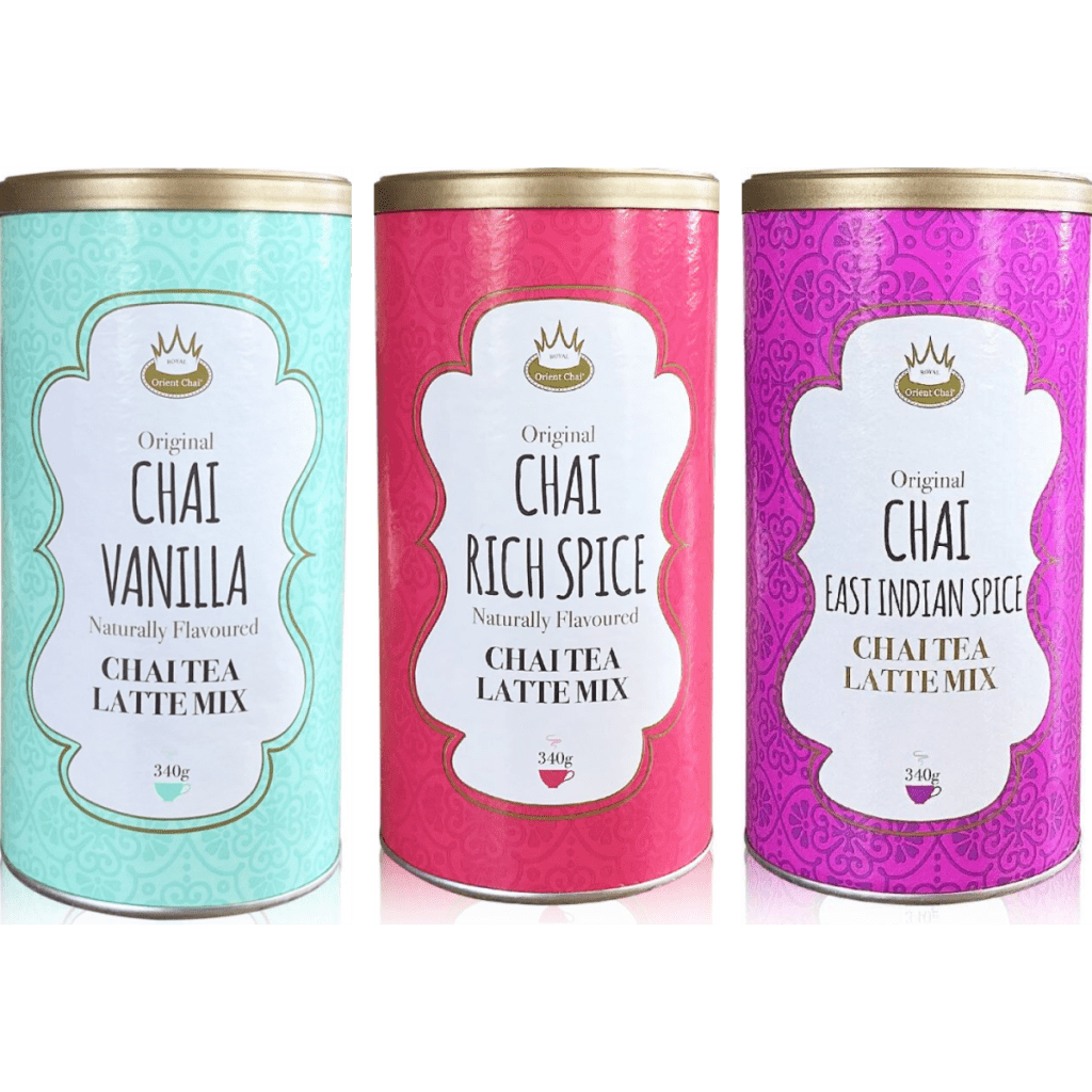 Royal Chai Latte Trio - Vainilla, Rich Spice & East Indian Spice 3 x 340g