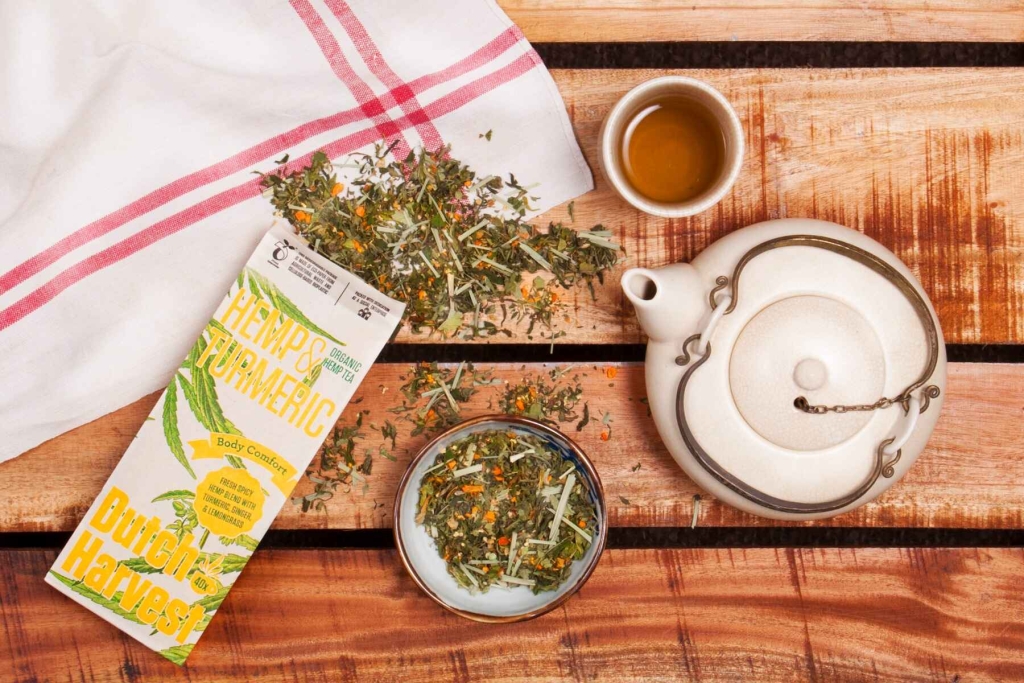 Hemp & Turmeric - Té de cáñamo y cúrcuma 50 gramos - Dutch Harvest té suelto