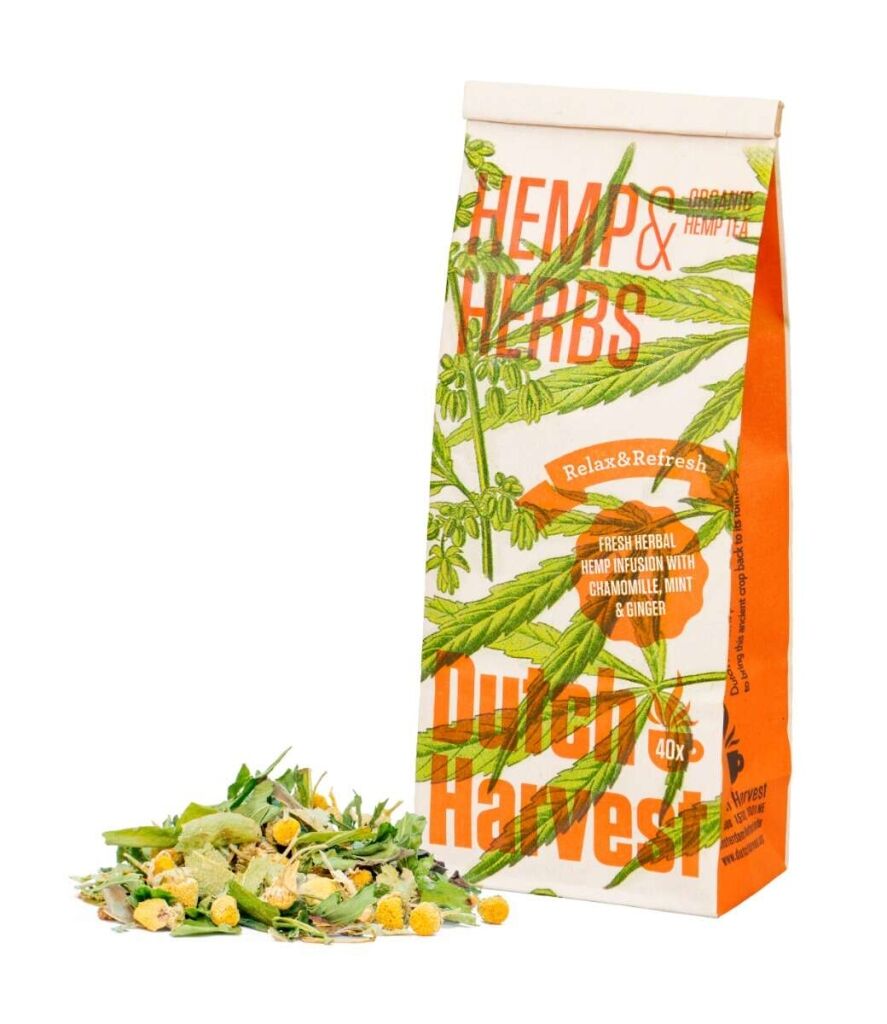 Hemp & Herbs - Mezcla de té de cáñamo y hierbas 40 gramos - Dutch Harvest té suelto