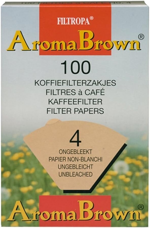 Filtropa Aroma Brown - filtros de café tamaño 4 - 100 unidades