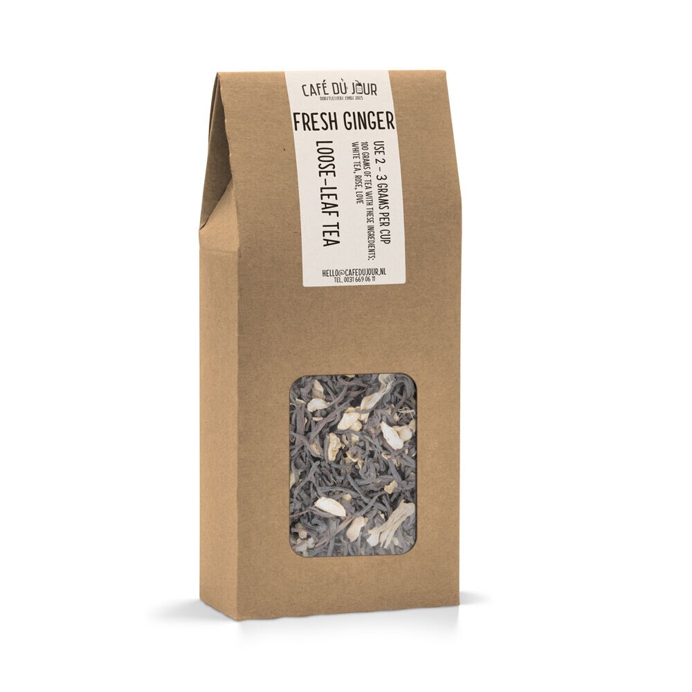 Jengibre fresco - té negro 100 gramos - Café du Jour té suelto