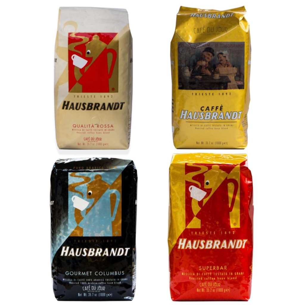 Pack de degustación de granos de café Hausbrandt 4 x 1 kilo