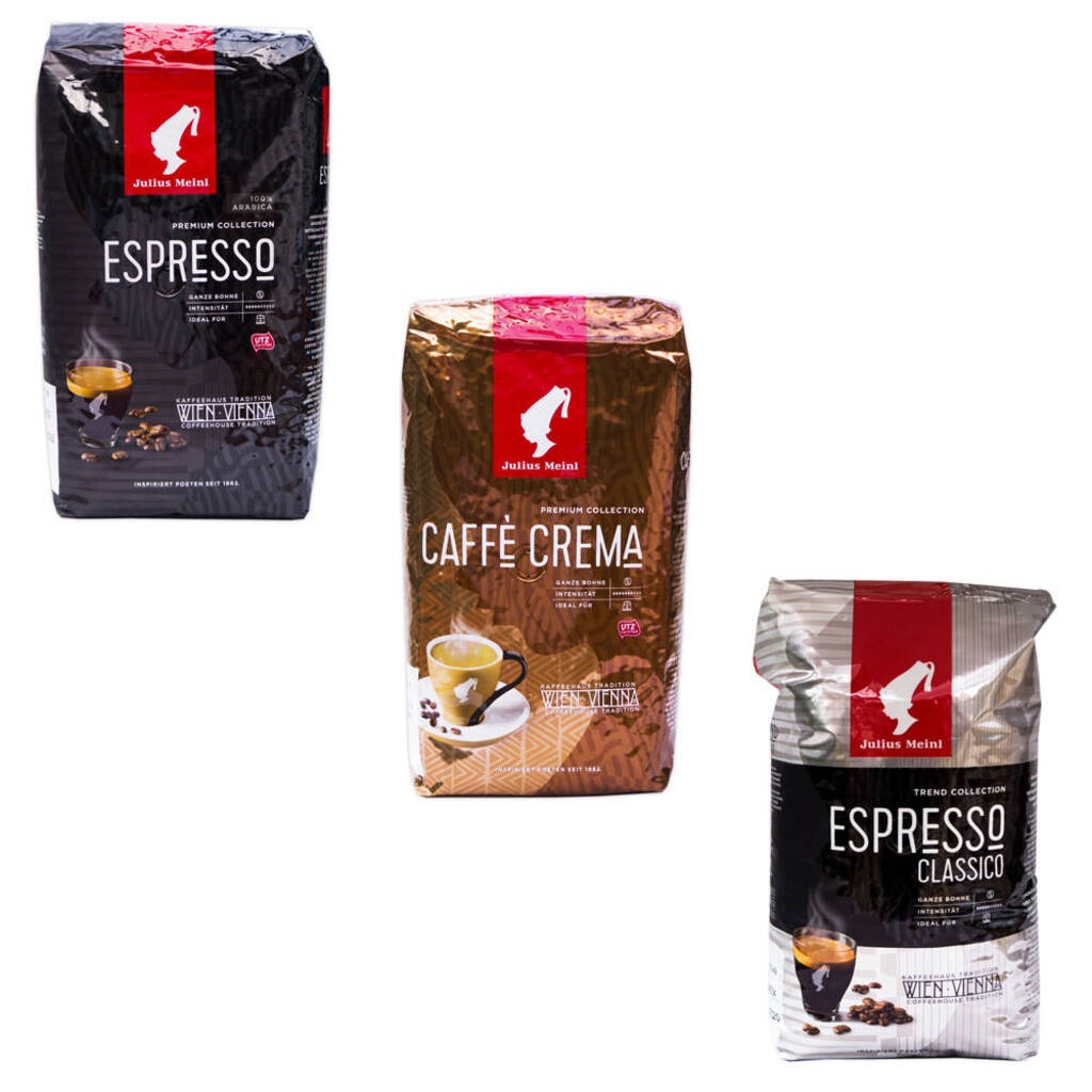 Pack de degustación de granos de café Julius Meinl 3 x 1 kilo
