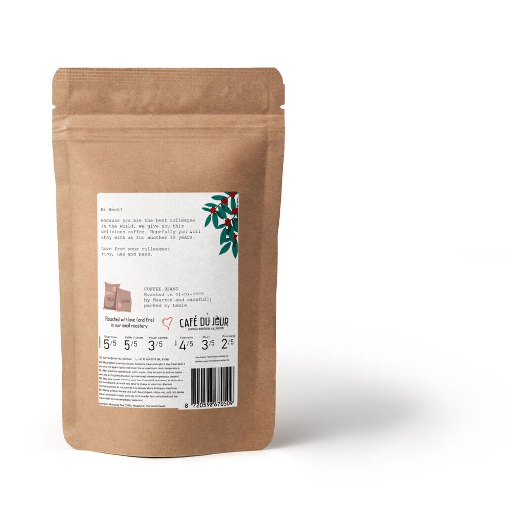 Bolsa de café con tu propia etiqueta