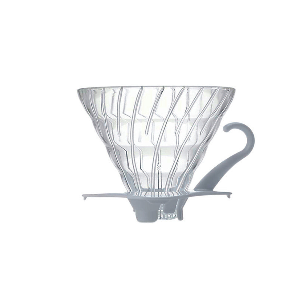 Hario V60 dripper - vidrio con soporte blanco - talla 02 (VDG-02W)