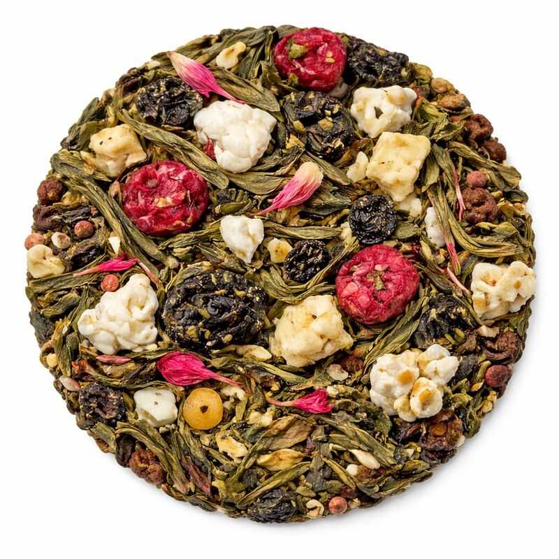 Popcorn Cherry Bliss - Té verde 100 gramos - té suelto Café du Jour