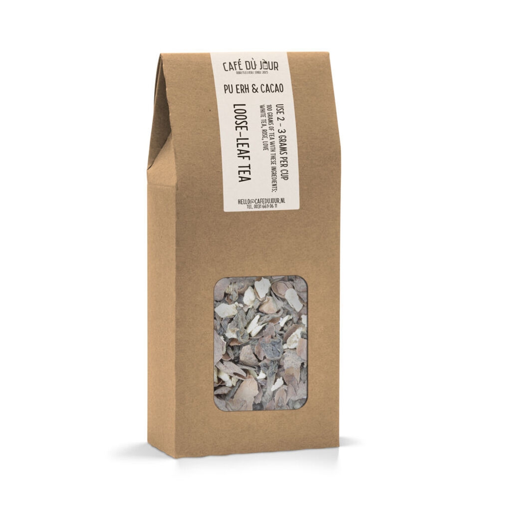 Pu Erh & Cacao - Té Pu-Erh 100 gramos - Café du Jour té suelto