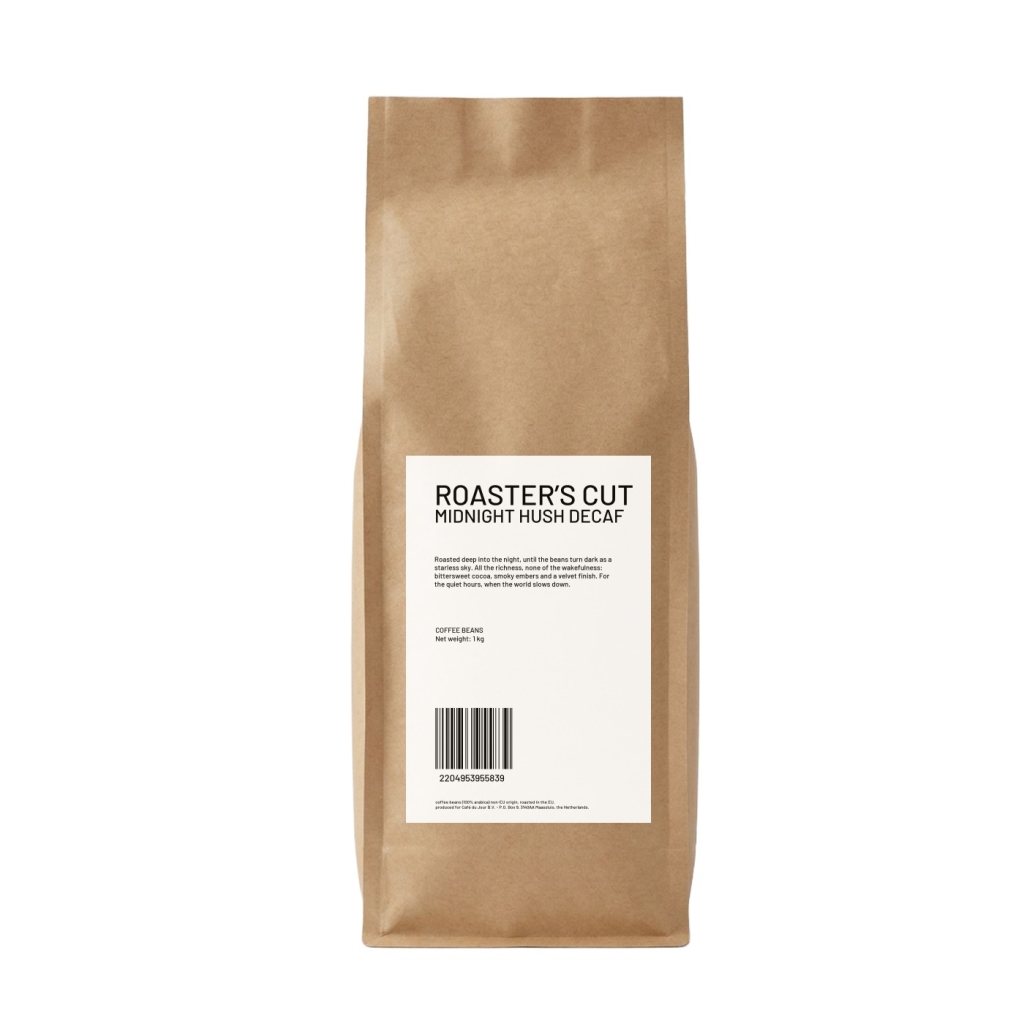 Bolsa de 1 kg de café en grano Roaster's Cut Midnight Hush DECAF de Café du Jour